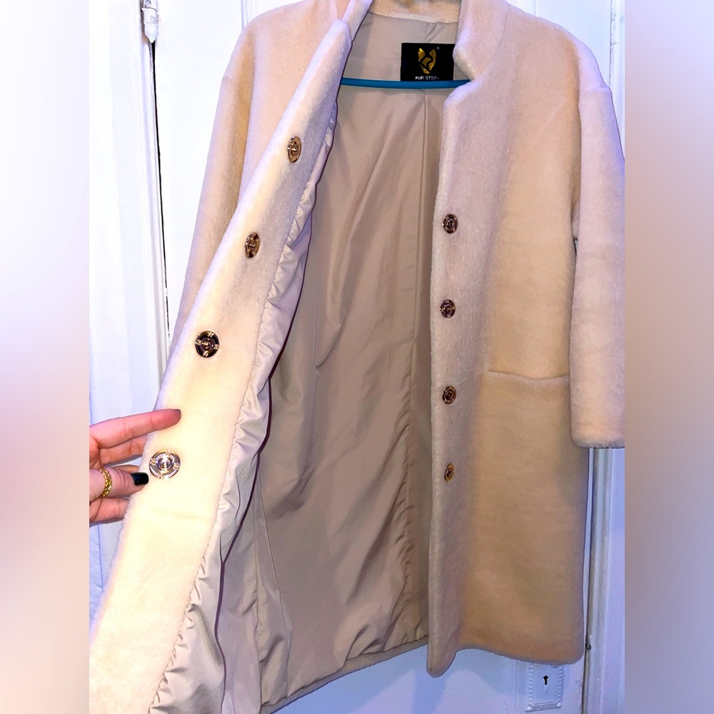 Women's Coats Sheep Shearing Fur Coat with Stand Collar Winter Sheep Sheared